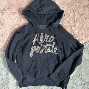 Aeropostale sequin gray hoodie sweatshirt